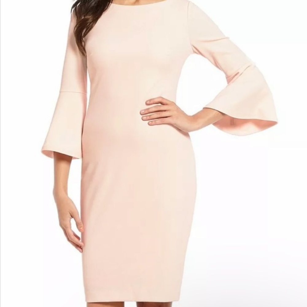 Calvin Klein Soft Pink Long Sleeve Dress